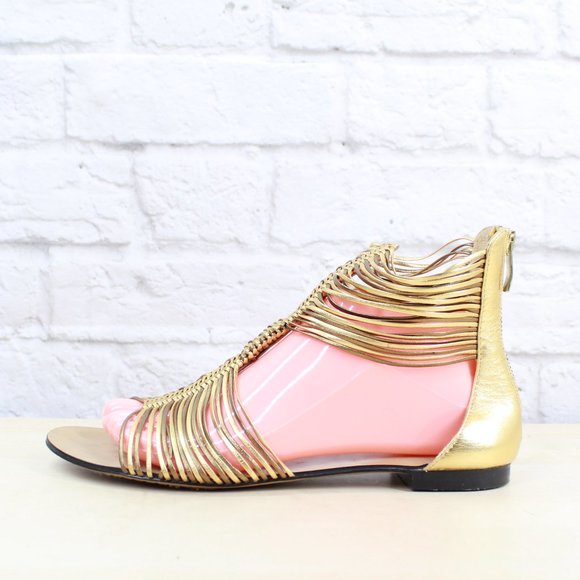 Vince Camuto Shoes - VINCE CAMUTO Saffron Metallic Leather Straps Gladi